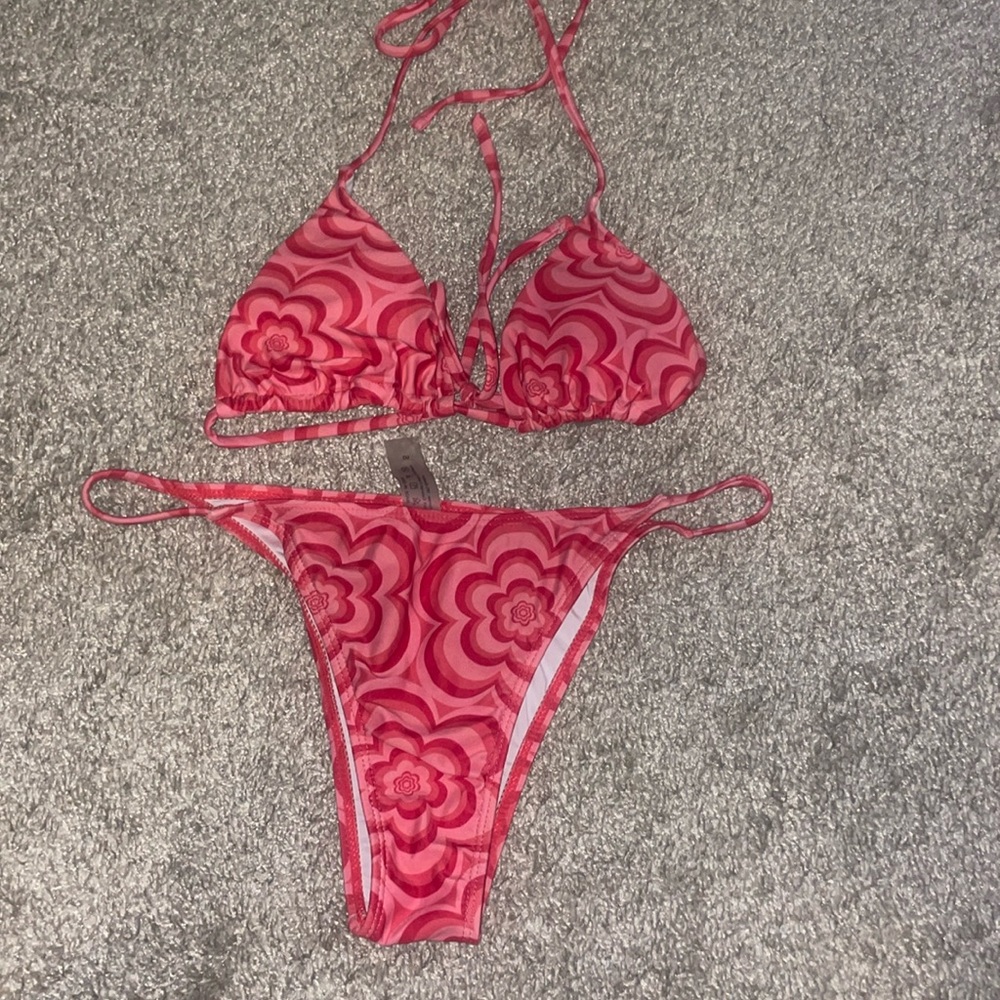 Shein Pink Bathing Suit Set